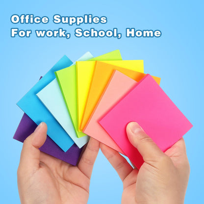 Early Buy Sticky Notes 3 in x 3 in, 8 Bright Color 8 Pads, 55 Sheets/Pad