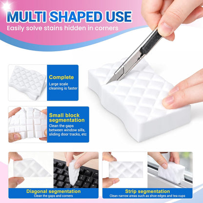 3X Density Magic Sponges Cleaning Eraser,20 Pack Stronger Melamine Foam