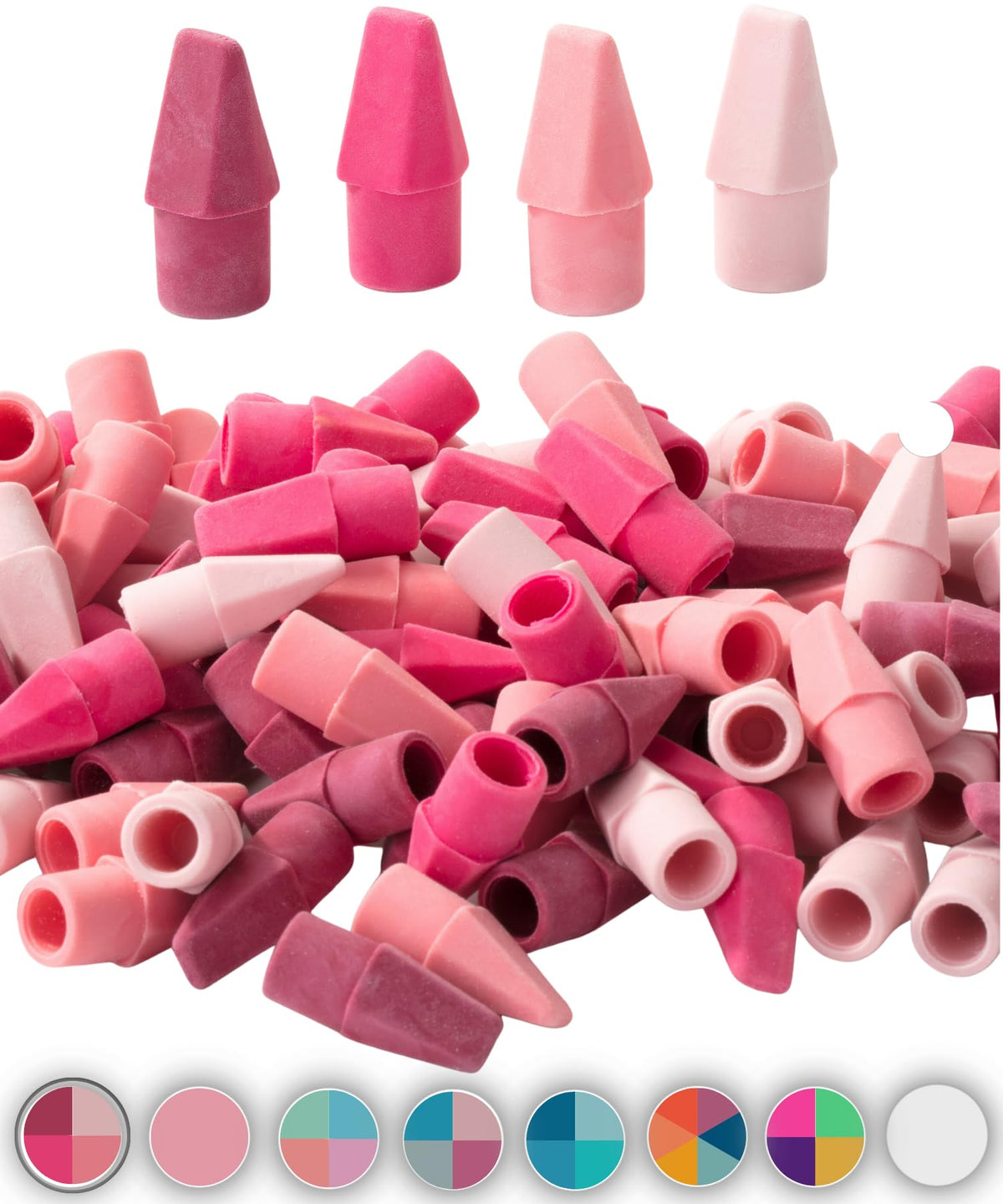 Mr. Pen- Pencil Top Erasers, 120 Pack, Latex-Free, No-Smudge