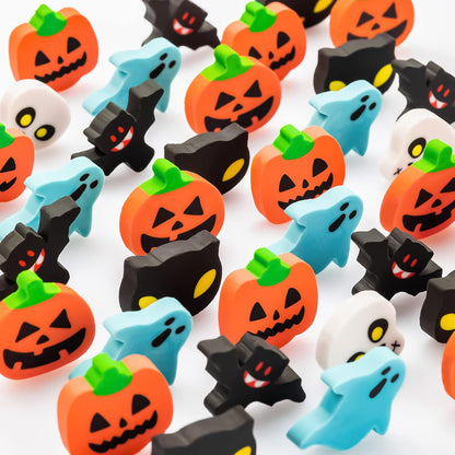 YGAOHF 150 Pack 6 Styles, Fun Pumpkin Ghost Bat Erasers, Cute Mini Erasers