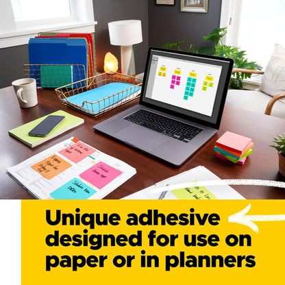 Post-it Pop-up Notes, 18 Sticky Note Pads, 3 x 3 in., School Supplies, Office Products, Accordion Sticky Notes Work with Pop-Up Note Dispenser, Floral Fantasy Collection