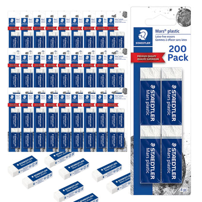 STAEDTLER Mars Plastic Vinyl Erasers (20-Pack), White Erasers for Clean & Precise Results - Latex-Free, Minimal Crumbling