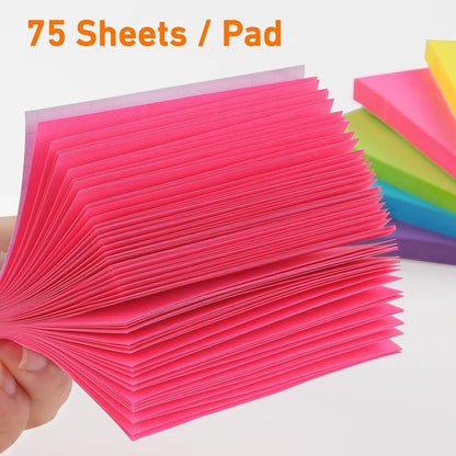 (3600 Sheets) Sticky Notes 3x3 Inch, 48 Pads, 75 Sheets/Pad, 6 Colors