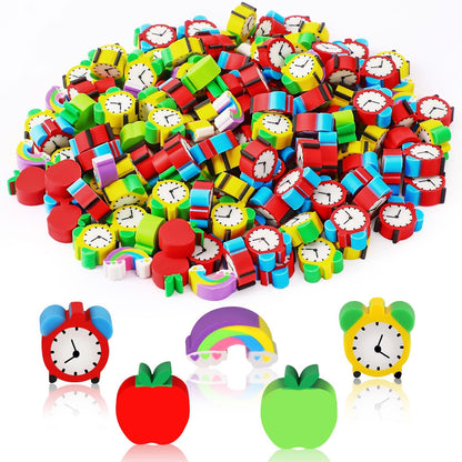JUNEBRUSHS 150Pcs Fall Mini Erasers, Cute Thanksgiving Erasers Bulk