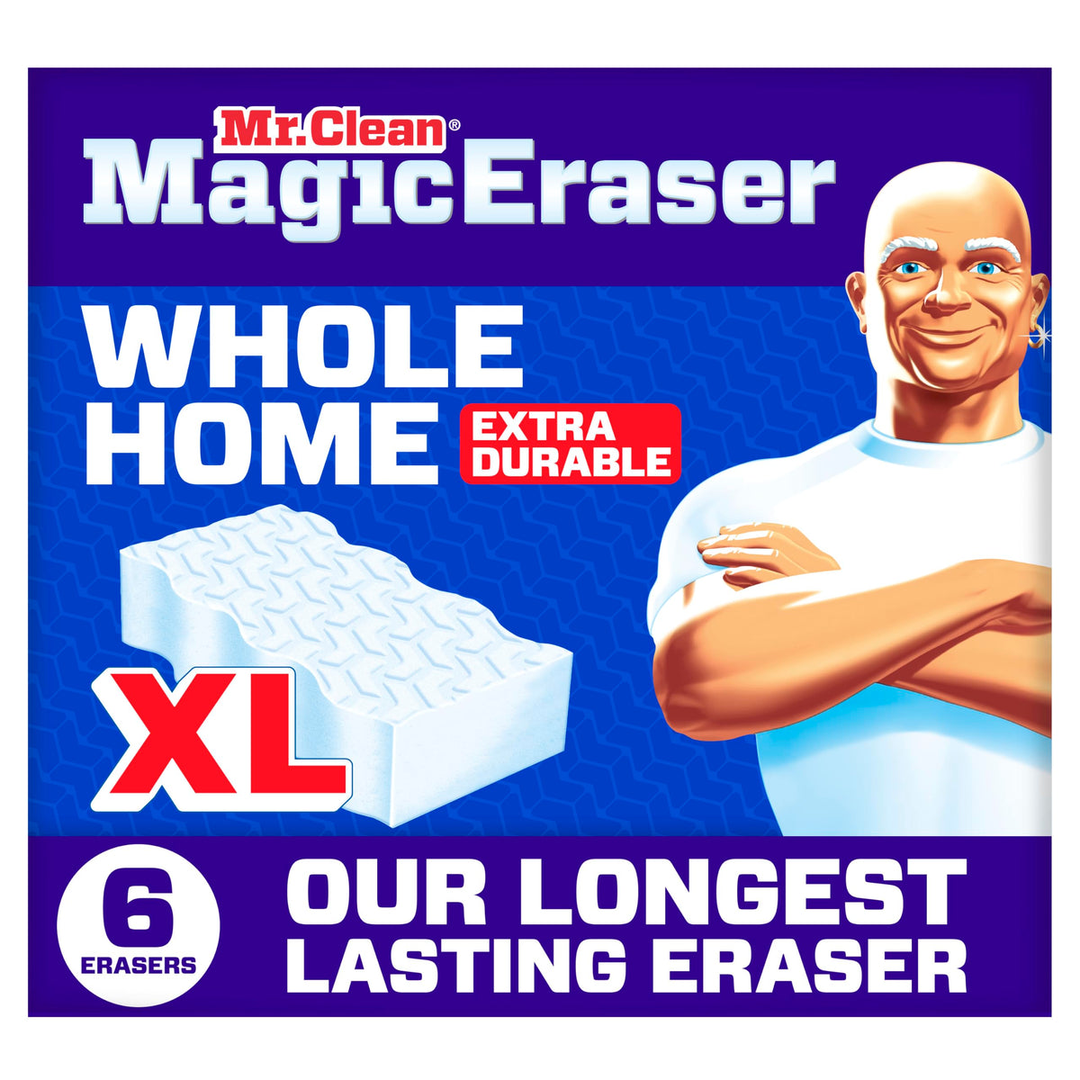 Mr. Clean Magic Eraser, All Purpose Cleaner, Cleaning Scrubber, Wall, Sneaker, Kitchen, Bathroom, Shower Cleaning Supplies, Melamine Pads, Whole Home Extra Durable, 12ct