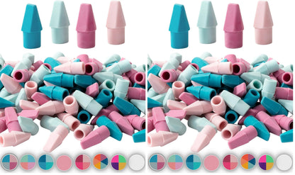 Mr. Pen- White Pencil Top Erasers, 120 pcs, Eraser Caps for Pencils