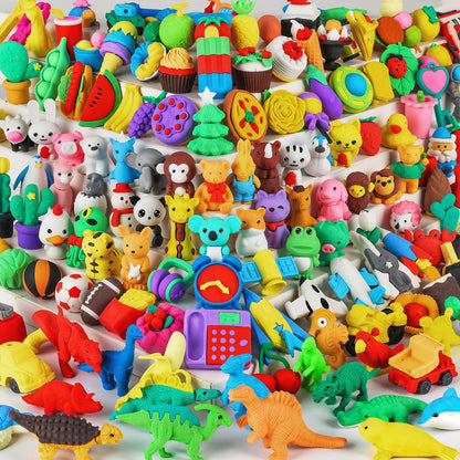 URSKYTOUS 35Pcs Animal Erasers Desk Pets for Kids,Classroom Prizes