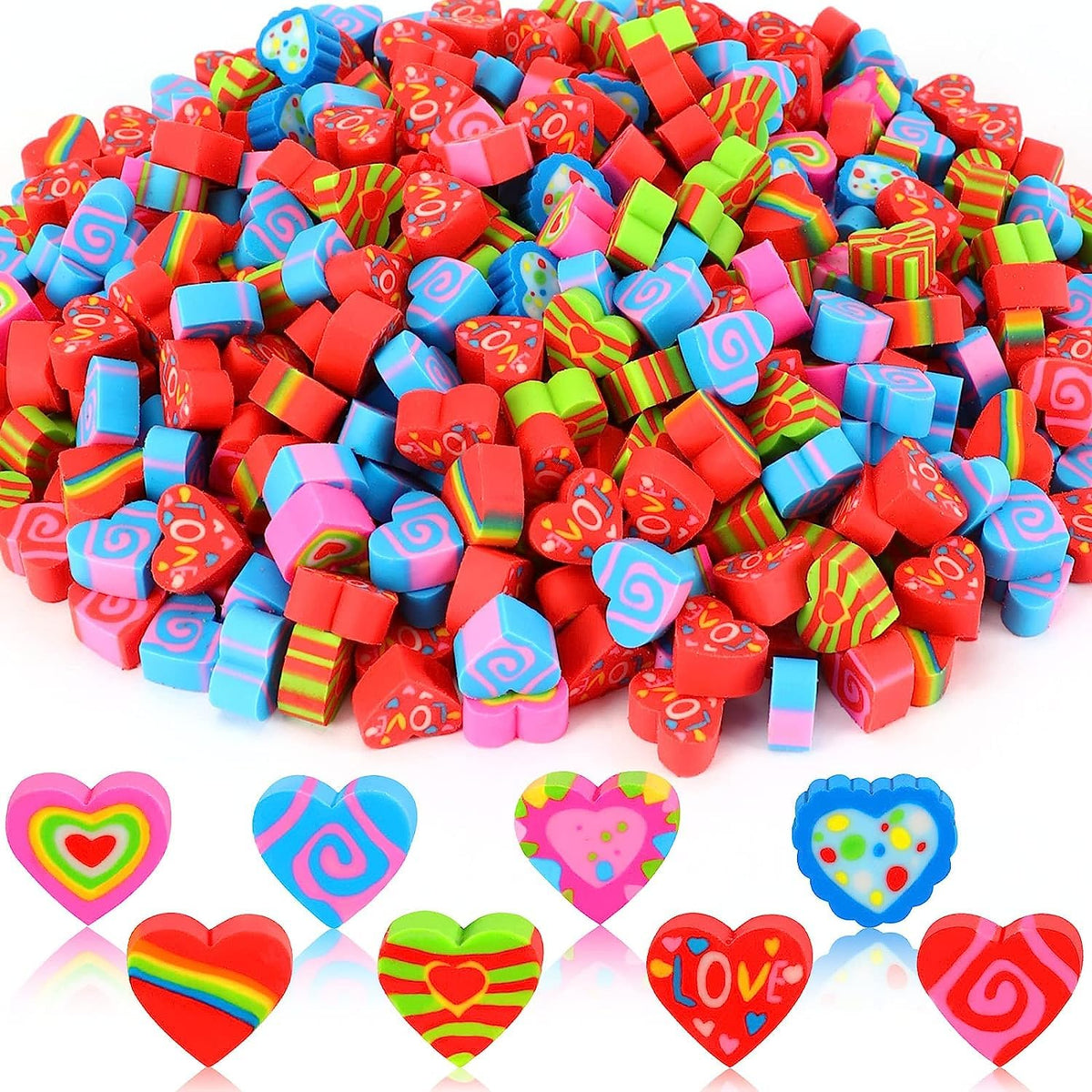 JUNEBRUSHS 150Pcs Fall Mini Erasers, Cute Thanksgiving Erasers Bulk