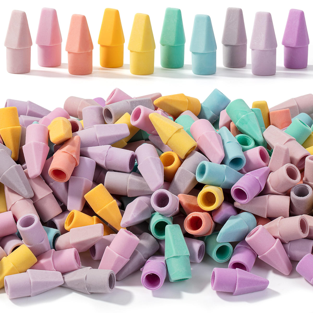 Mr. Pen- White Pencil Top Erasers, 120 pcs, Eraser Caps for Pencils