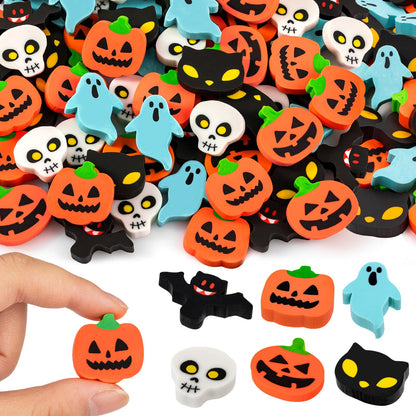 YGAOHF 150 Pack 6 Styles, Fun Pumpkin Ghost Bat Erasers, Cute Mini Erasers