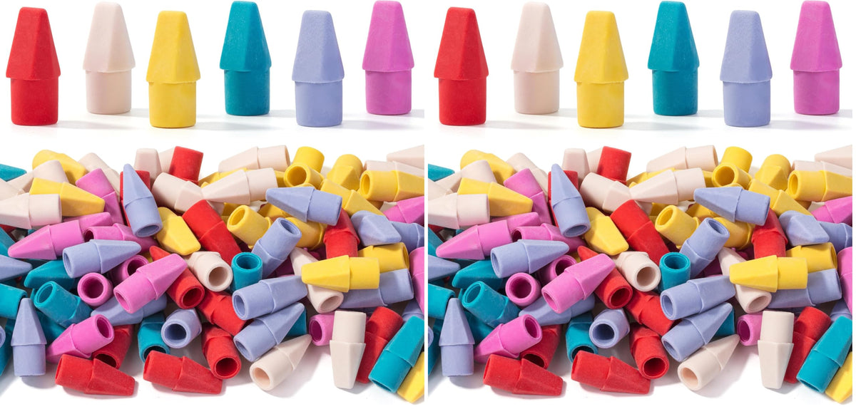 Mr. Pen- White Pencil Top Erasers, 120 pcs, Eraser Caps for Pencils