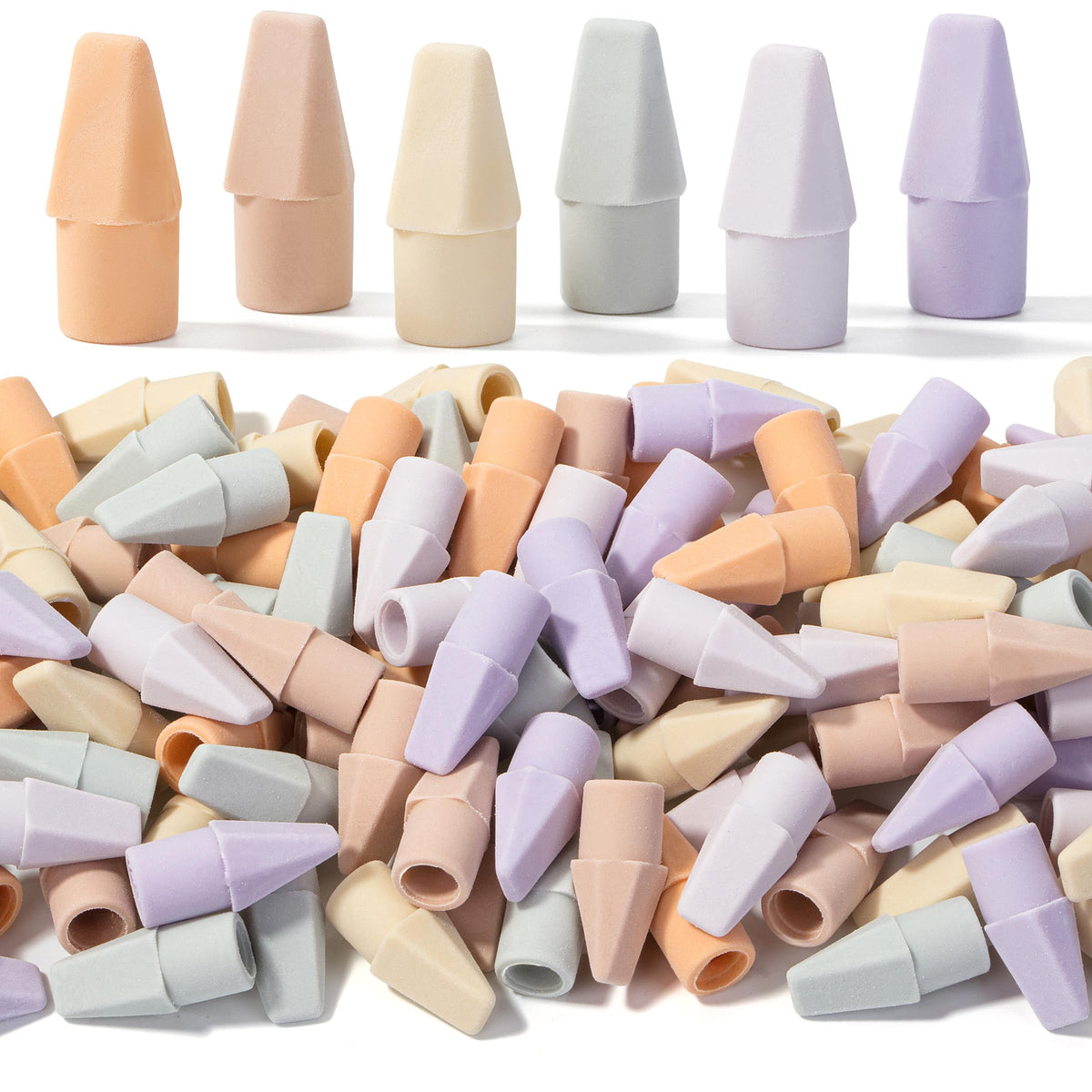 Mr. Pen- White Pencil Top Erasers, 120 pcs, Eraser Caps for Pencils